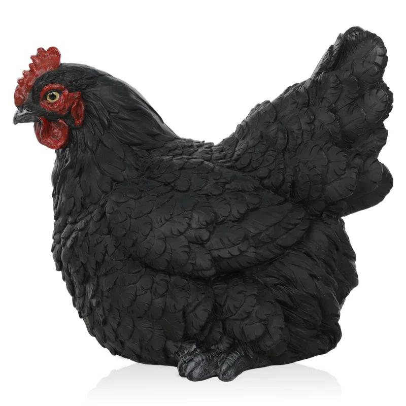 Alpine 8"H Indoor/Outdoor Resting Hen Garden Statue
