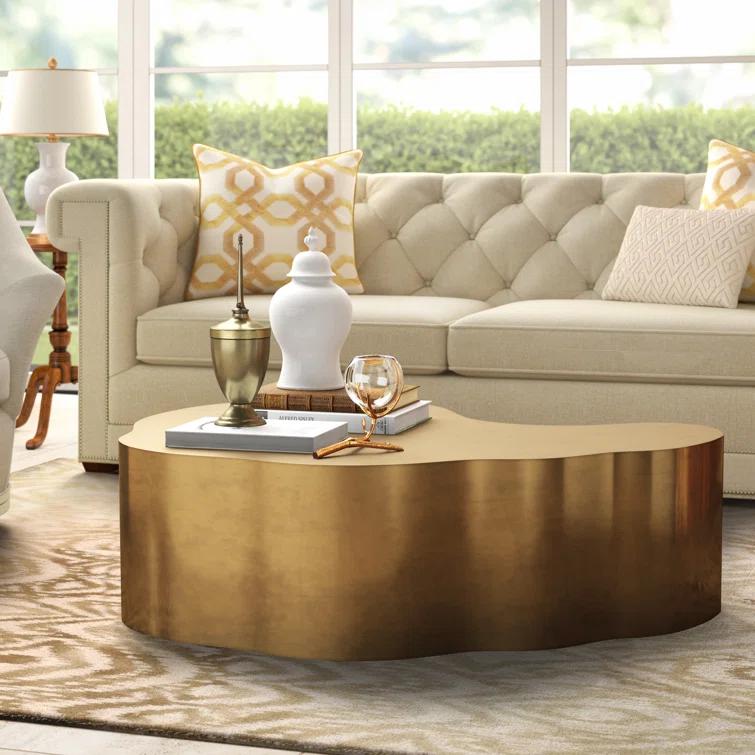 Bronze Sculptural Metal Coffee Table