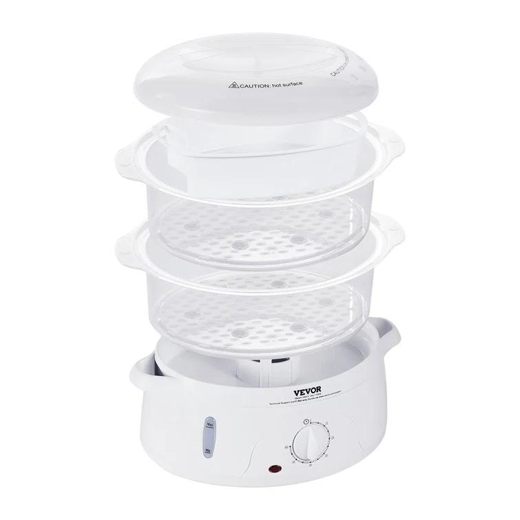 VEVOR VEVOR 7.4Qt Electric Food Steamer 2-Tier Vegetable Steamer & 60 Min Timer 800W
