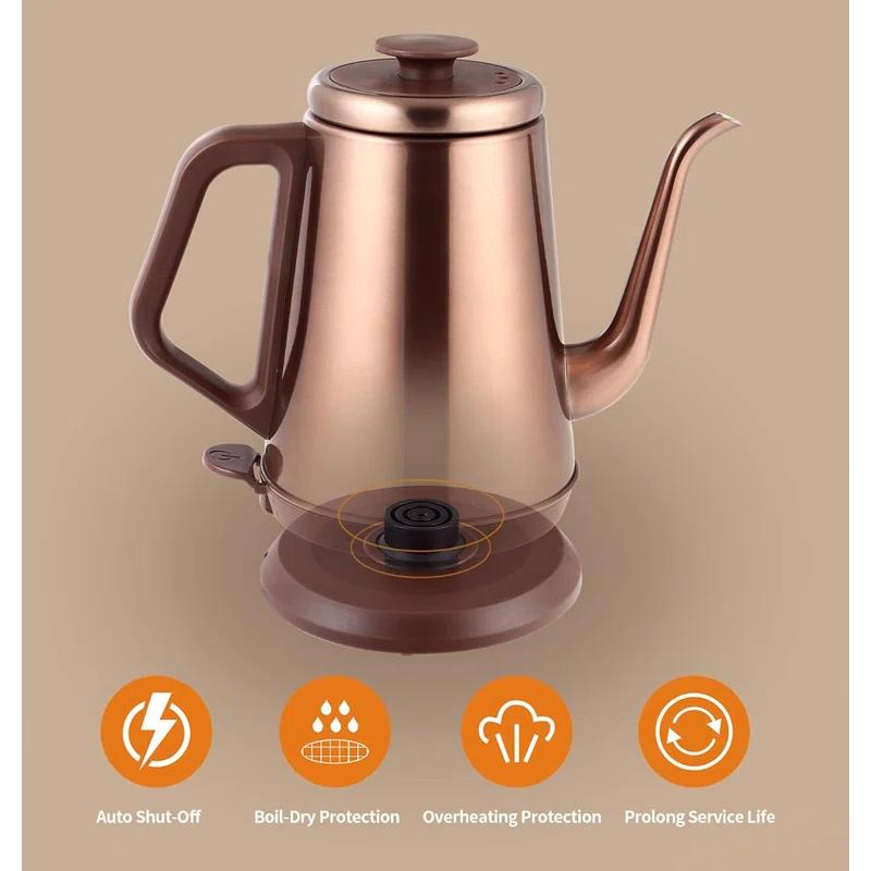 Zolosh Gooseneck Electric Kettle with Thermometer 1L