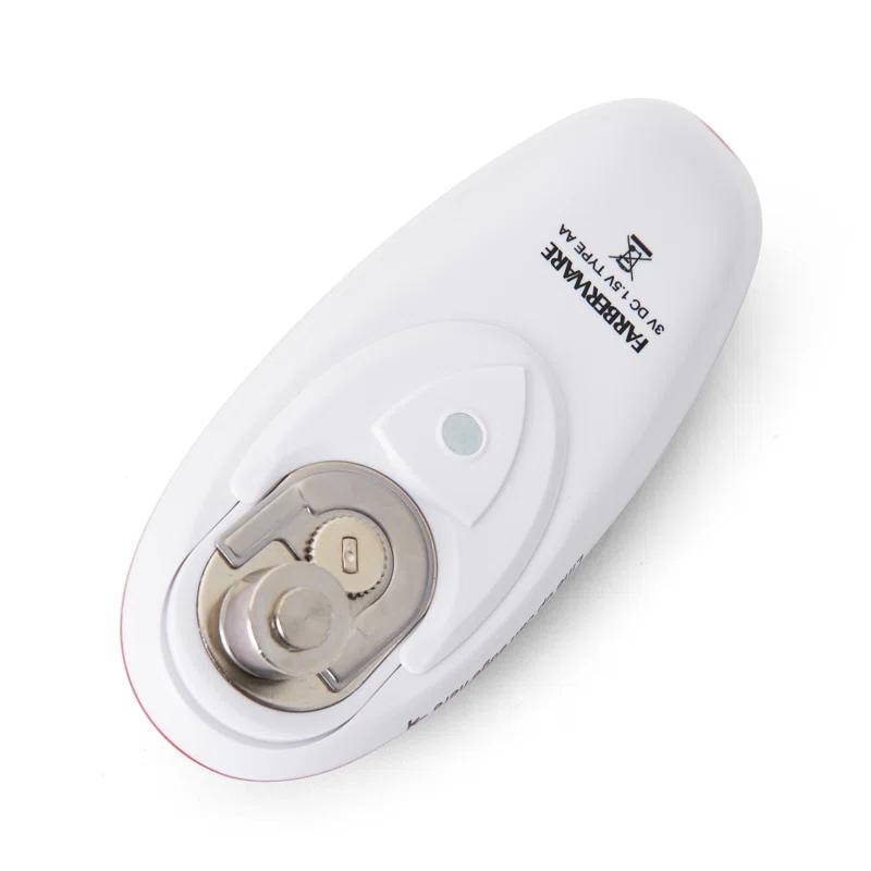 Red and White Hands-Free Automatic Can Opener