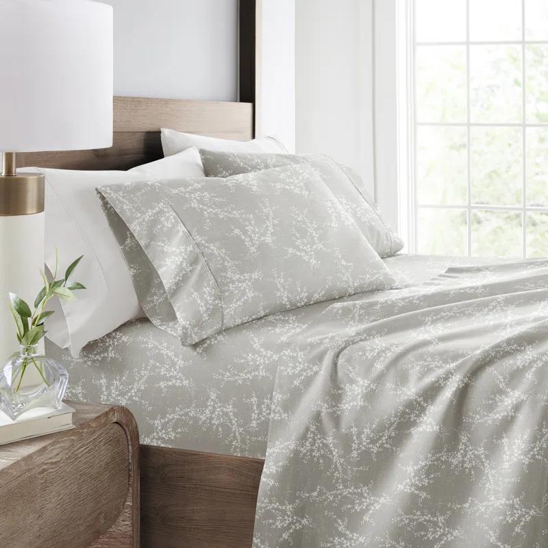 IEnjoy Home 4 Piece Delicate Details Pattern Sheet Set