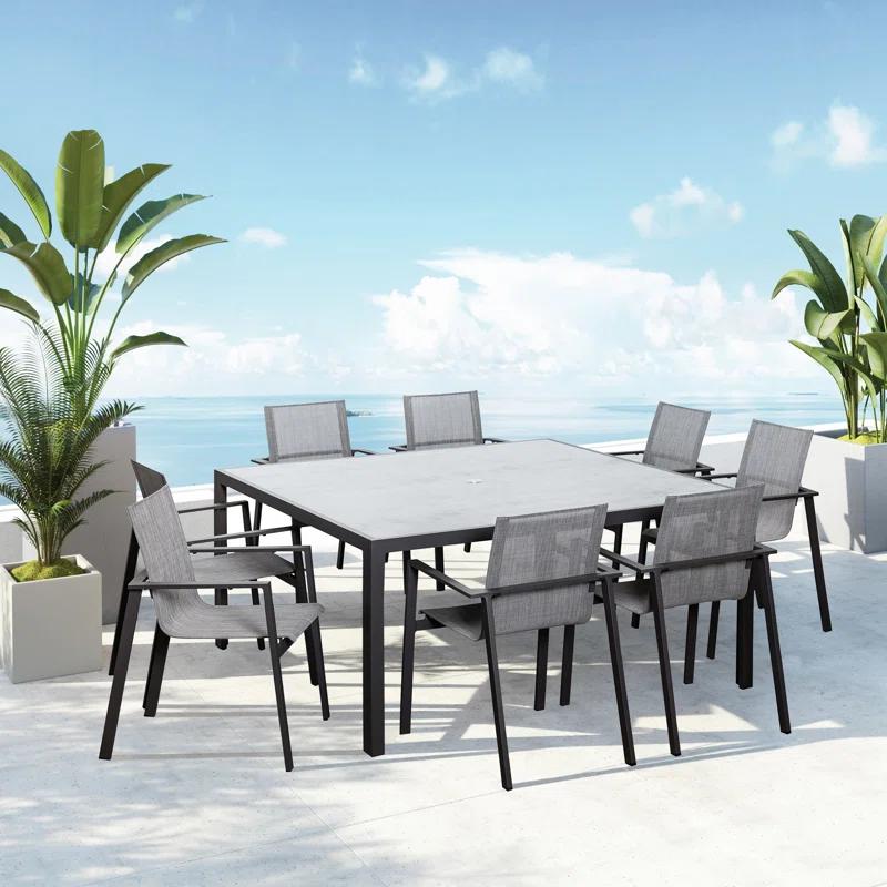 Placido Square 8 - Person Outdoor Dining Set