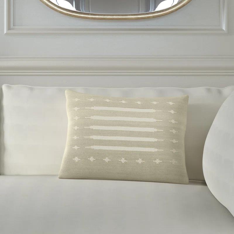 Estela Geometric Cotton Lumbar Throw Pillow