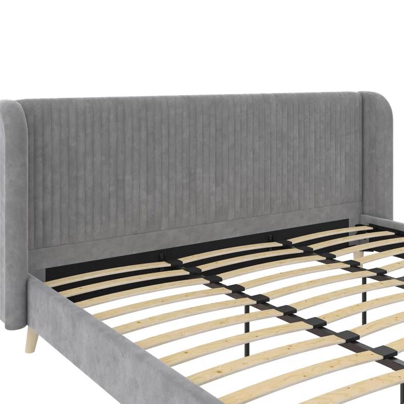 Novogratz Holly King Size Upholstered Platform Bed