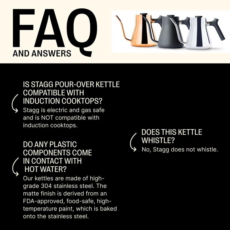 Fellow Stagg Pour Over Tea Kettle in Matte Black
