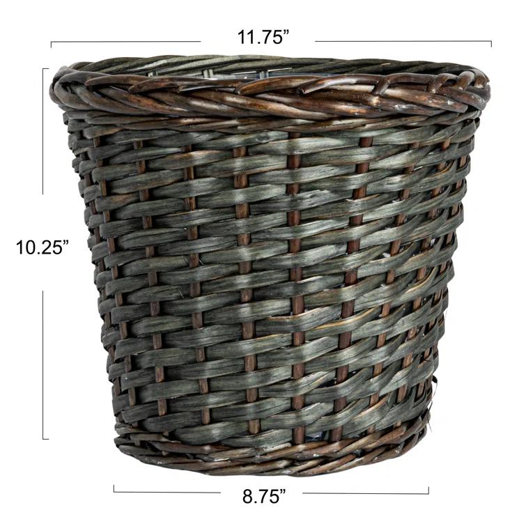 Household Essentials Willow Wicker Open Waste Basket