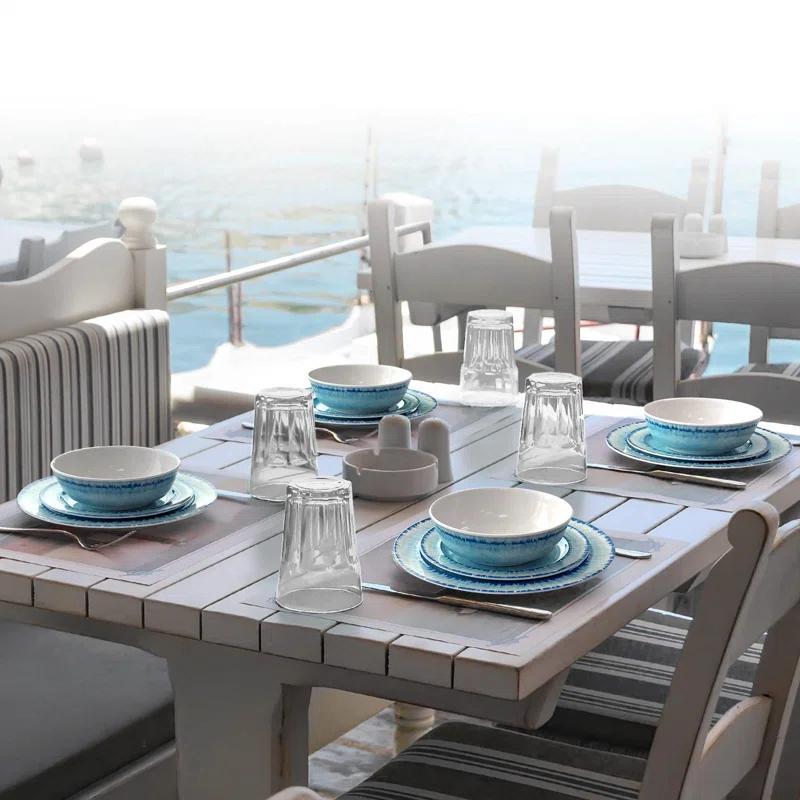 Hokku Designs Dinnerware Set of 12 Pcs, Lightweight Unbreakable, BPA Free,Dishwasher Safe