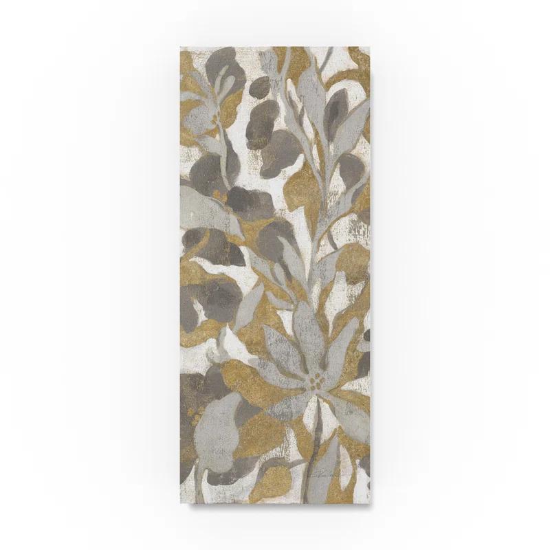 Trademark Fine Art " Painted Tropical Screen I Gray Gold Crop " by Silvia Vassileva