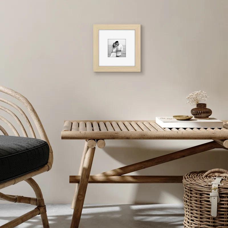 Americanflat Americanflat Picture Frame - Frame with Mat - Wide Molding - Shatter-Resistant Glass