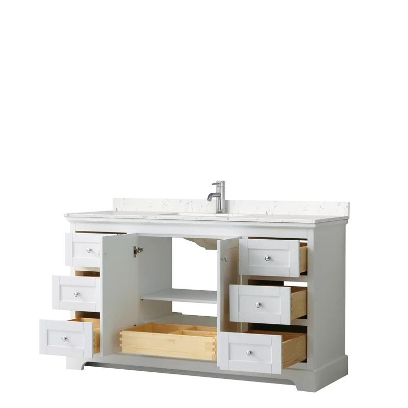 Wyndham Collection Avery 60'' Single Bathroom Vanity with Top