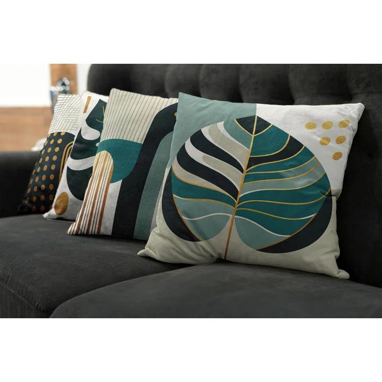 Ambesonne Dark Teal Orange Indoor/Outdoor Pillow Cover