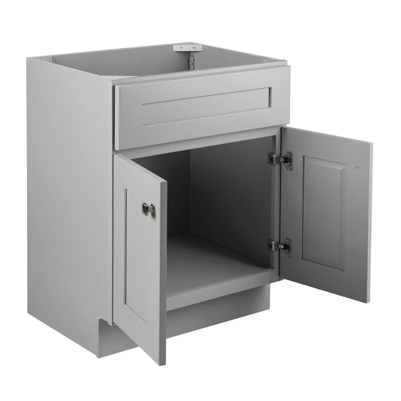 Design House Brookings 24 Inch Bathroom Vanity, Ready to Assemble, Solid Wood, Sherwin Williams – Design House, 587063