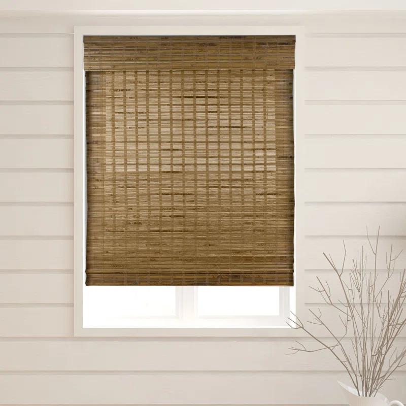 Arlo Blinds Dali Native Sheer Bamboo Roman Shades