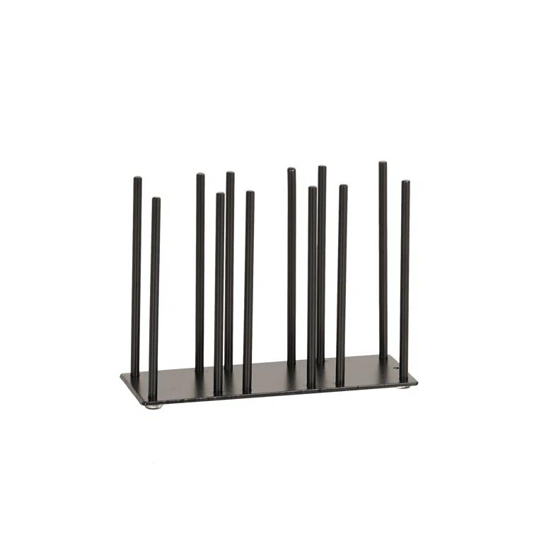 Cal-Mil Iron Black 3-Section Horizontal Ramekin and Lid Organizer