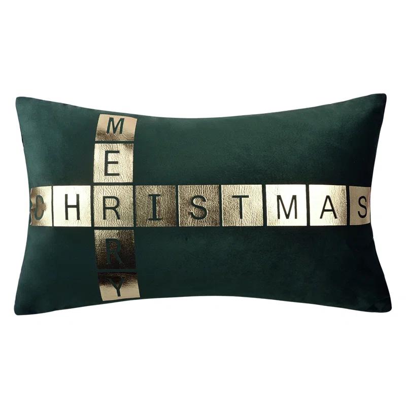 Christmas Decor Textured Velvet Pillow Cover