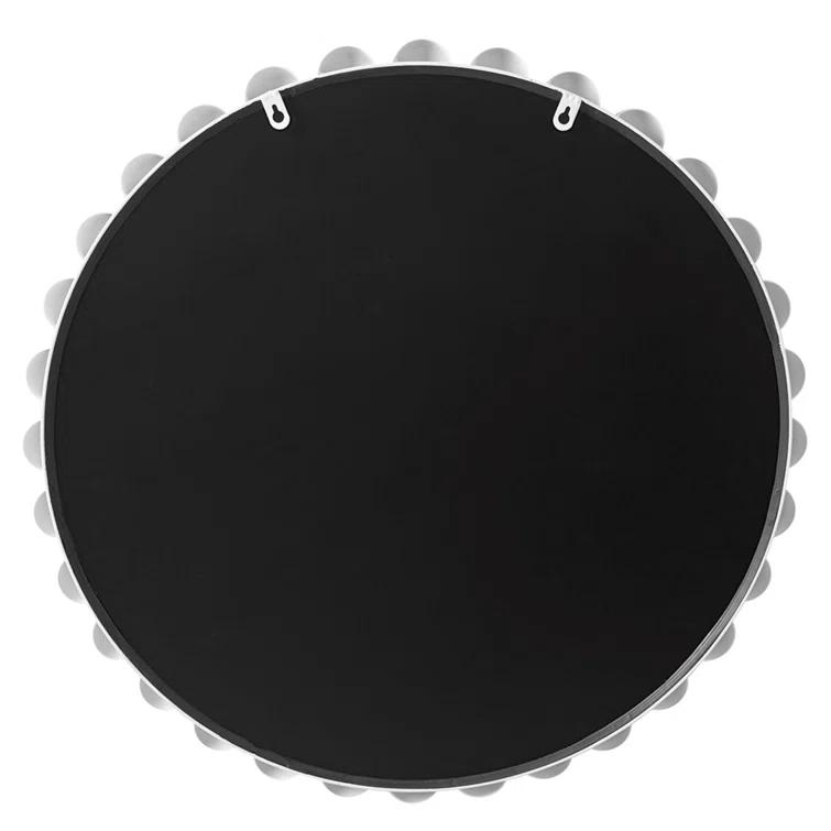 Marlowe Beaded Round Metal Wall Mirror