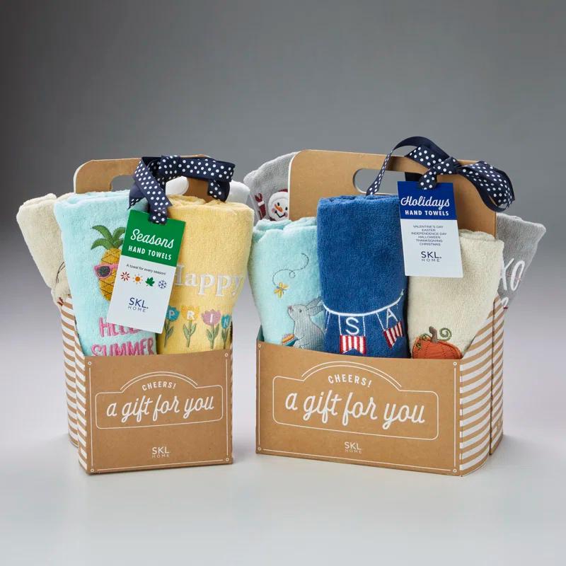 SKL Home Holidays Cotton Bath Towels