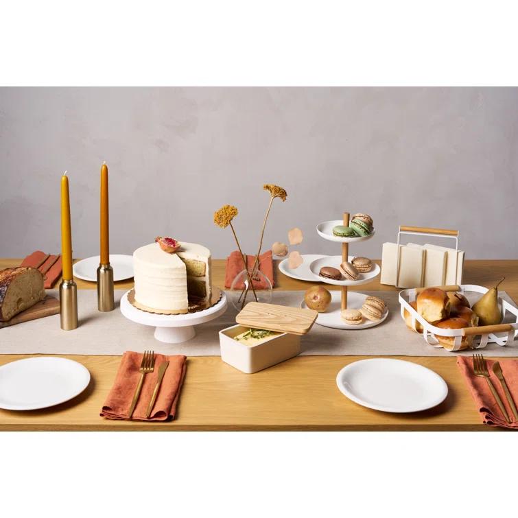 Yamazaki Home Napkin Holder - Kitchen Storage, Table Organizer, Steel + Wood
