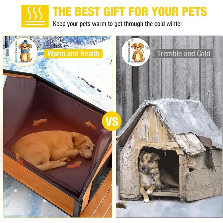 Aivituvin Wood Insulated Dog House