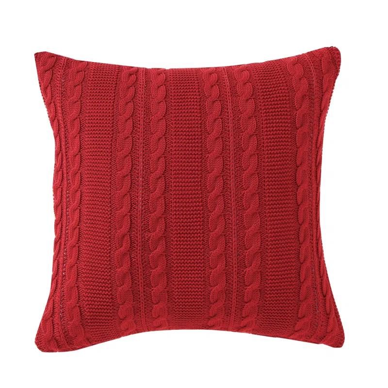 VCNY Dublin 18" x 18" Cable Knit Rectangular Decorative Pillow