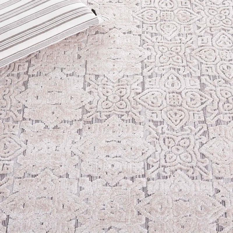 Gracie Oaks Loany Hand Loomed Viscose Geometric Rug