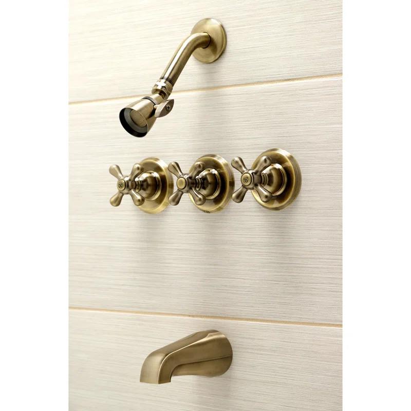 Kingston Brass Kingston Brass Victorian Triple-Handle Tub and Shower Faucet KB235AX