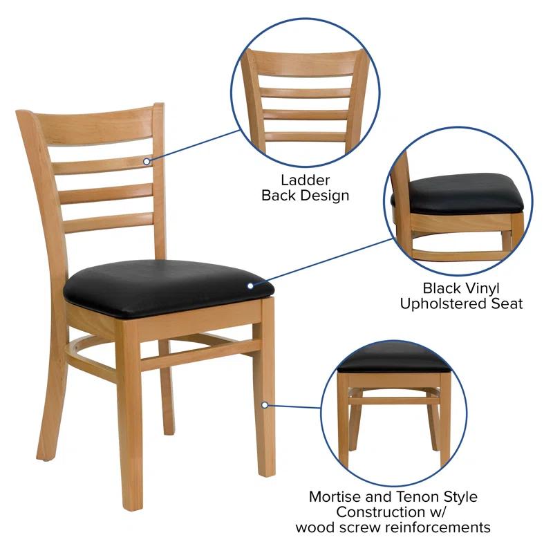 Red Barrel Studio® Ladder Back Wooden Restaurant Chair