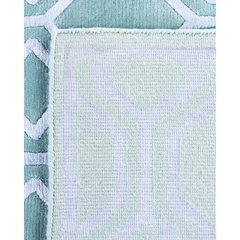 Solo Rugs One-of-a-Kind Rectangle 8'1" X 9'10" Area Rug Green/Blue