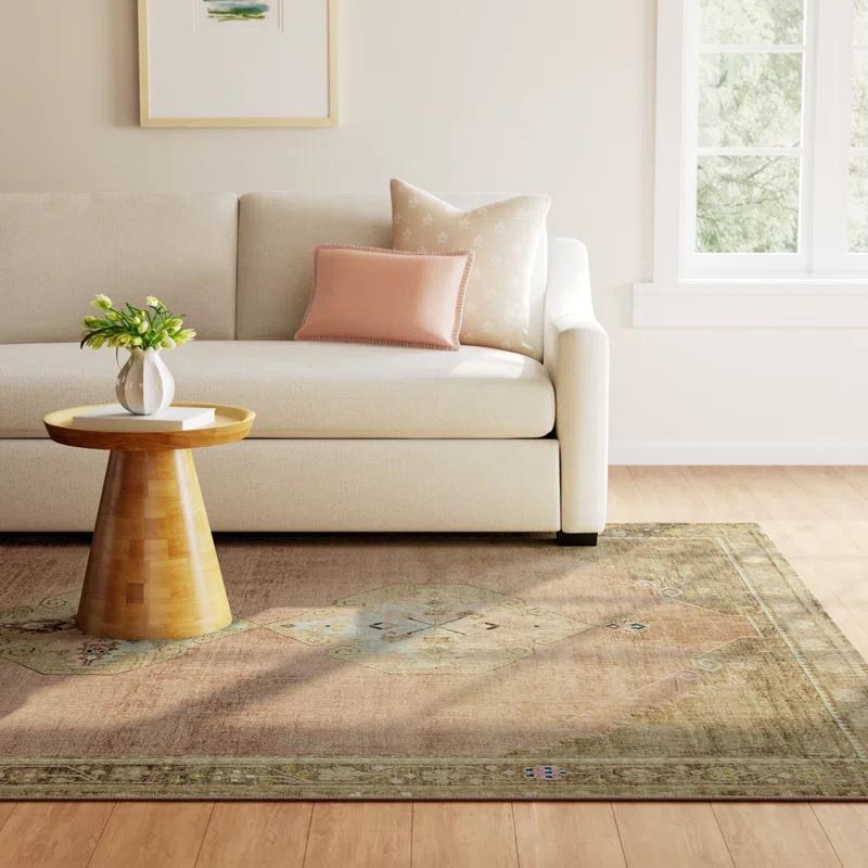 Magnolia Home By Joanna Gaines X Loloi Sinclair Machine Washable Clay / Tobacco Area Rug