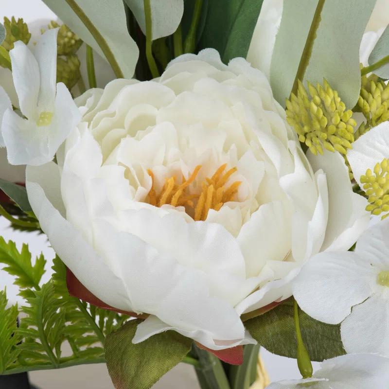 Primrue 14" Artificial Peony Bouquet