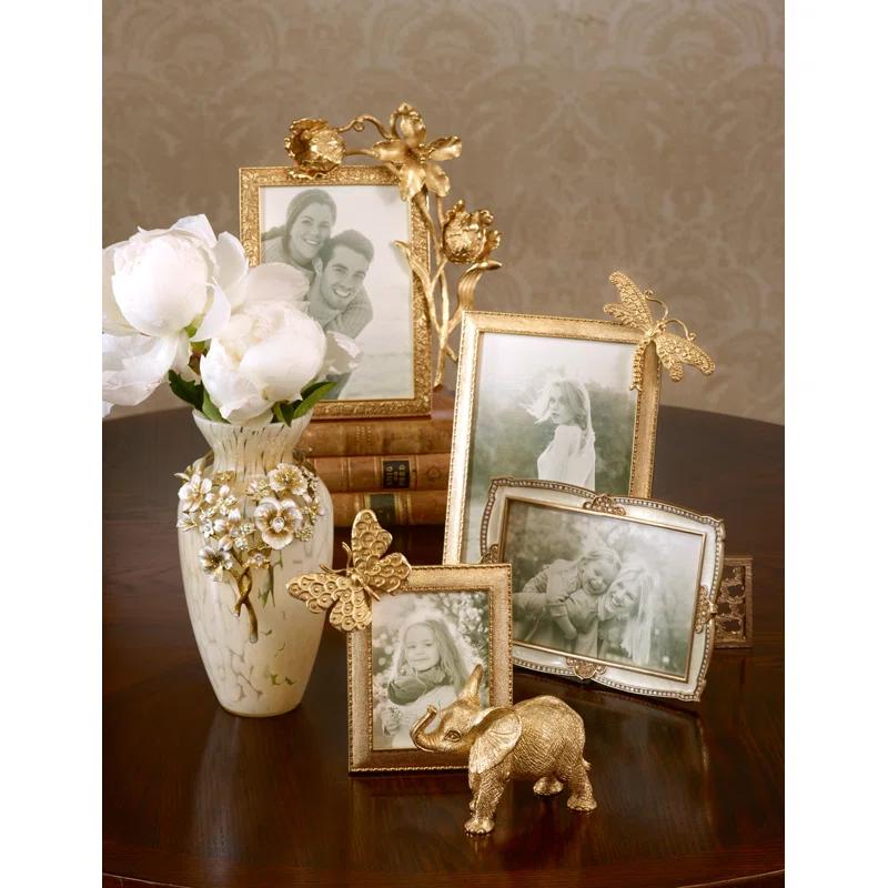 Jay Strongwater BUTTERFLY COLLECTION Gold Metal Picture Frame