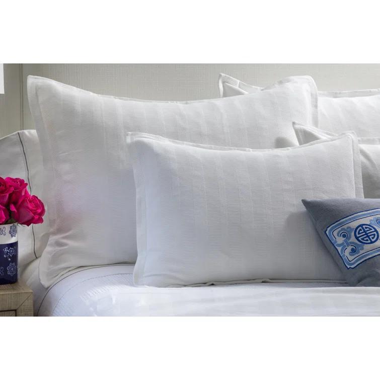 White Cotton Luxe Euro Lumbar Throw Pillow