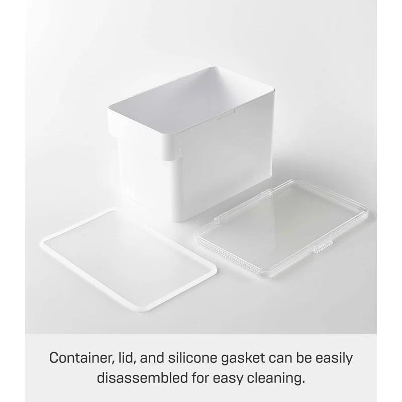 Yamazaki Home Airtight Pet Food Medium Storage Container With Transparent Lid, 1.6 gallons