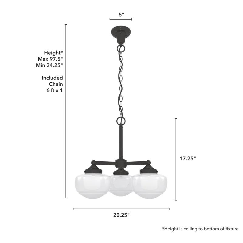Hunter Fan Hunter Saddle Creek 3 Light Chandelier Ceiling Light Fixture