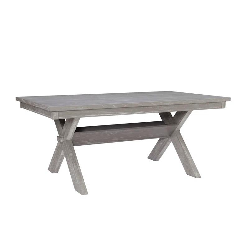 Kelly Clarkson Home Gigi 70" Solid Wood Farmhouse Trestle Base Dining Table