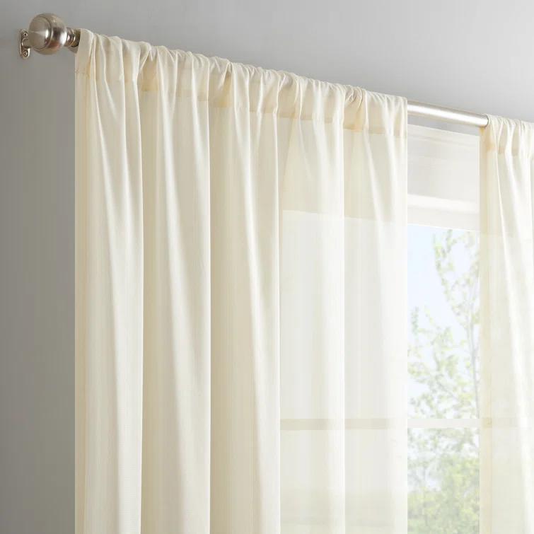 Eclipse Chelsea Polyester Sheer Curtain Single Panel