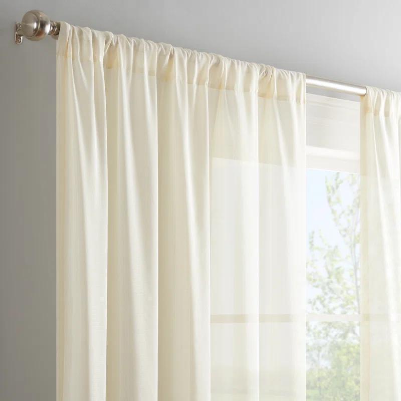 Eclipse Chelsea Polyester Sheer Curtain Single Panel