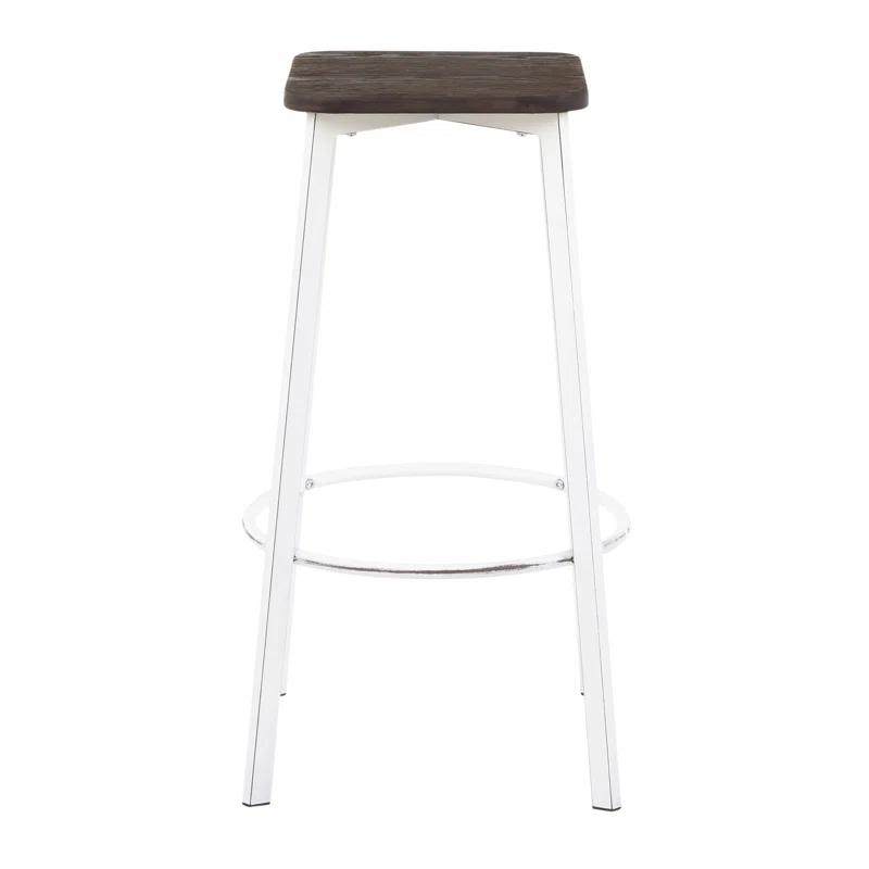 Wenty Clara Upholstered Counter Stool with Metal Frame (Set of 2)