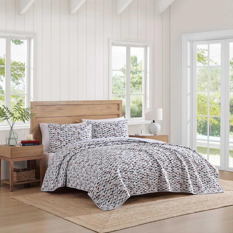 Tommy Hilfiger Tommy Hilfiger Ithaca Stripe Cotton Reversible Quilt Set