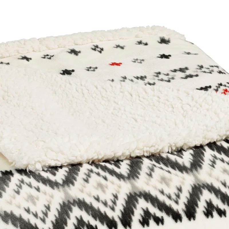 Eddie Bauer Eddie Bauer Plush Plaid Sherpa Reversible Blanket