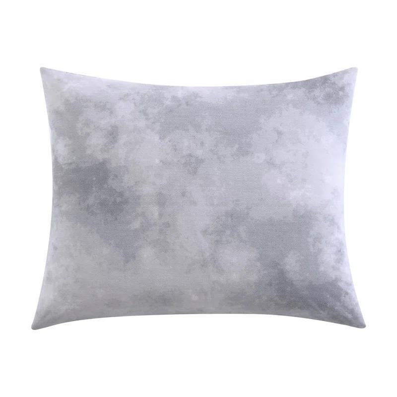 Gray/White Reversible 2 Piece Duvet Cover Set