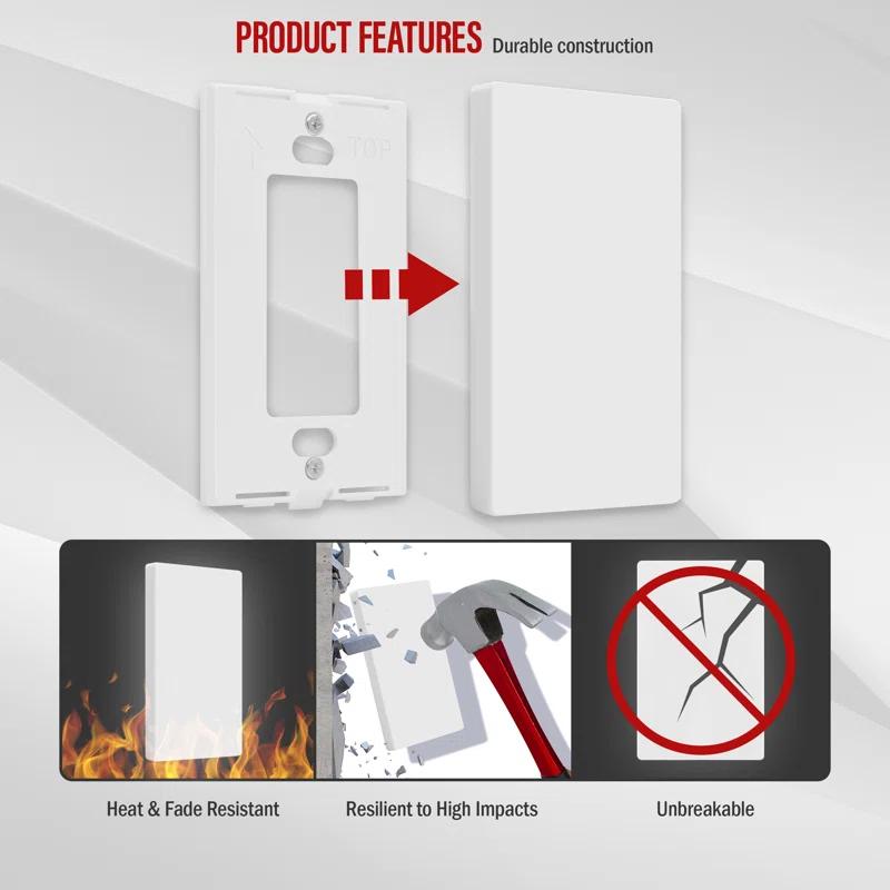 Enerlites No Subject 1 - Gang Blank Standard Wall Plate