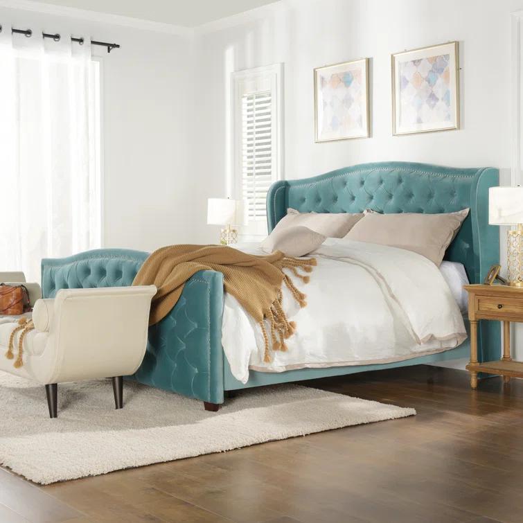 Coleman Upholstered Wingback Bed