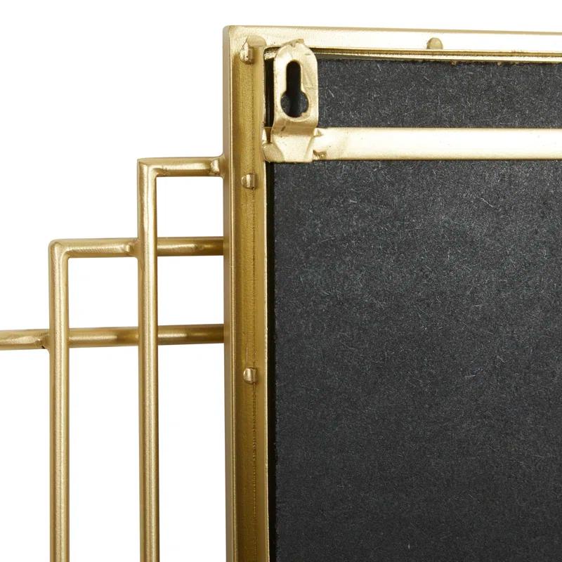 CosmoLiving by Cosmopolitan CosmoLiving by Cosmopolitan Gold Metal Geometric Wall Mirror