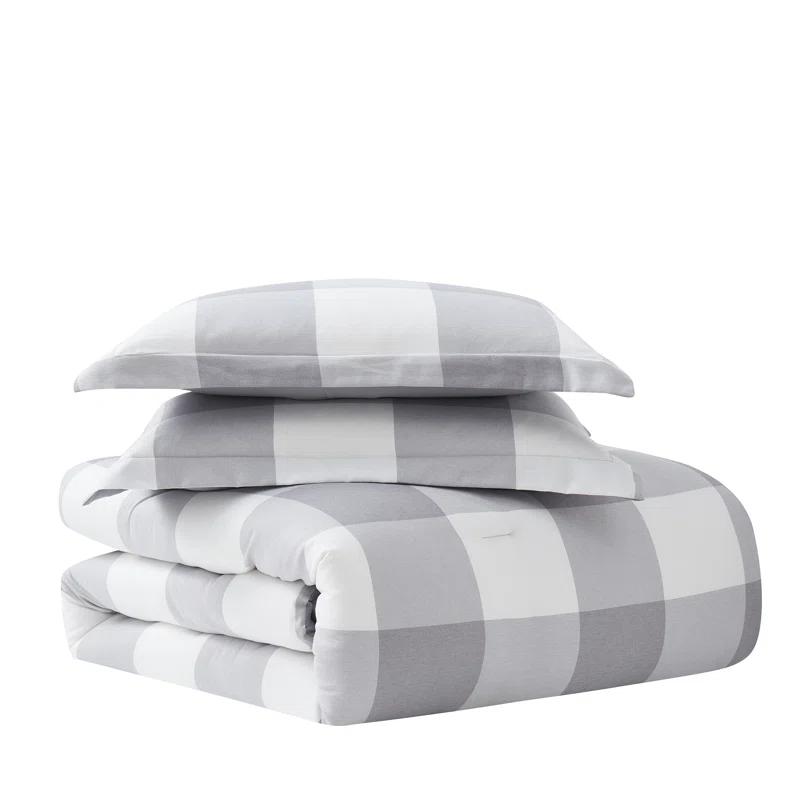 Sweet Home Collection Herringbone Weave Buffalo Check Bed in a Bag Comforter & Sheet Set