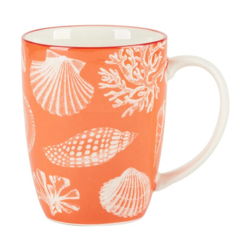 Certified International Seaside Set of 6  Mugs 6 asst 4.75in x 3.25in x 4.25in 14 oz (Set of 6)