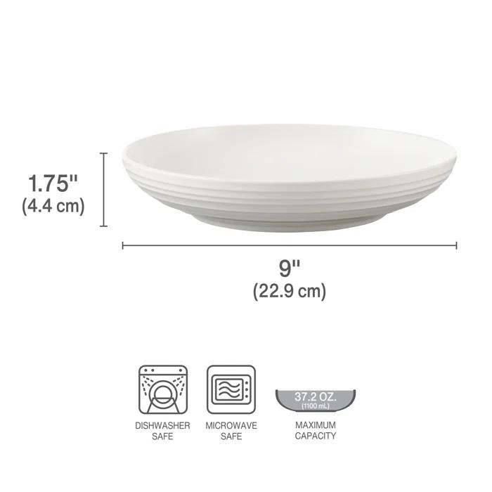 Mikasa Mikasa Ciara 9 in. Bone China Pasta Bowls (Set of 4)