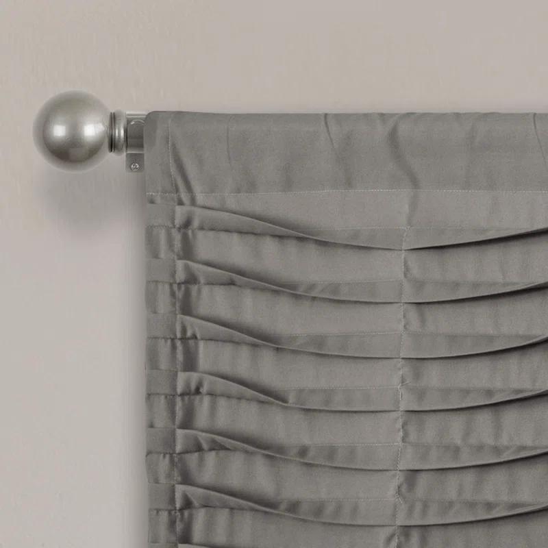 Lush Decor Tailored 52'' W Window Valance Blue,Cream,Dark Gray,Light Gray,White