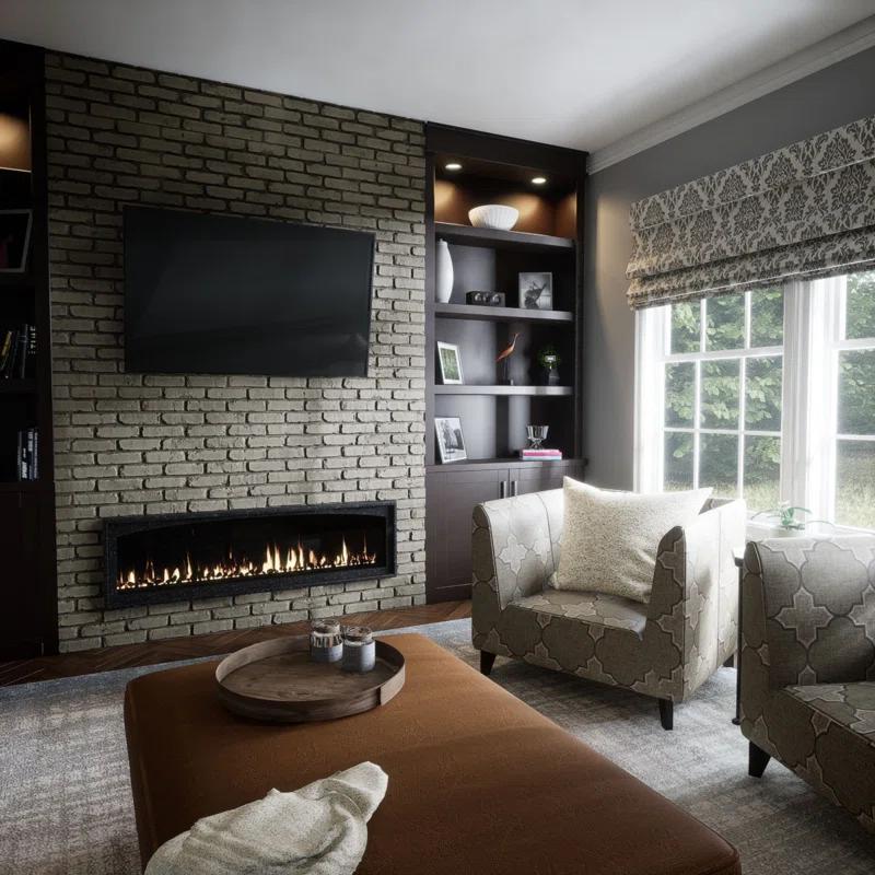StoneCraft Aged Brick Faux Brick Panel, 46 7/8"W x 27"H x 1 1/4"D